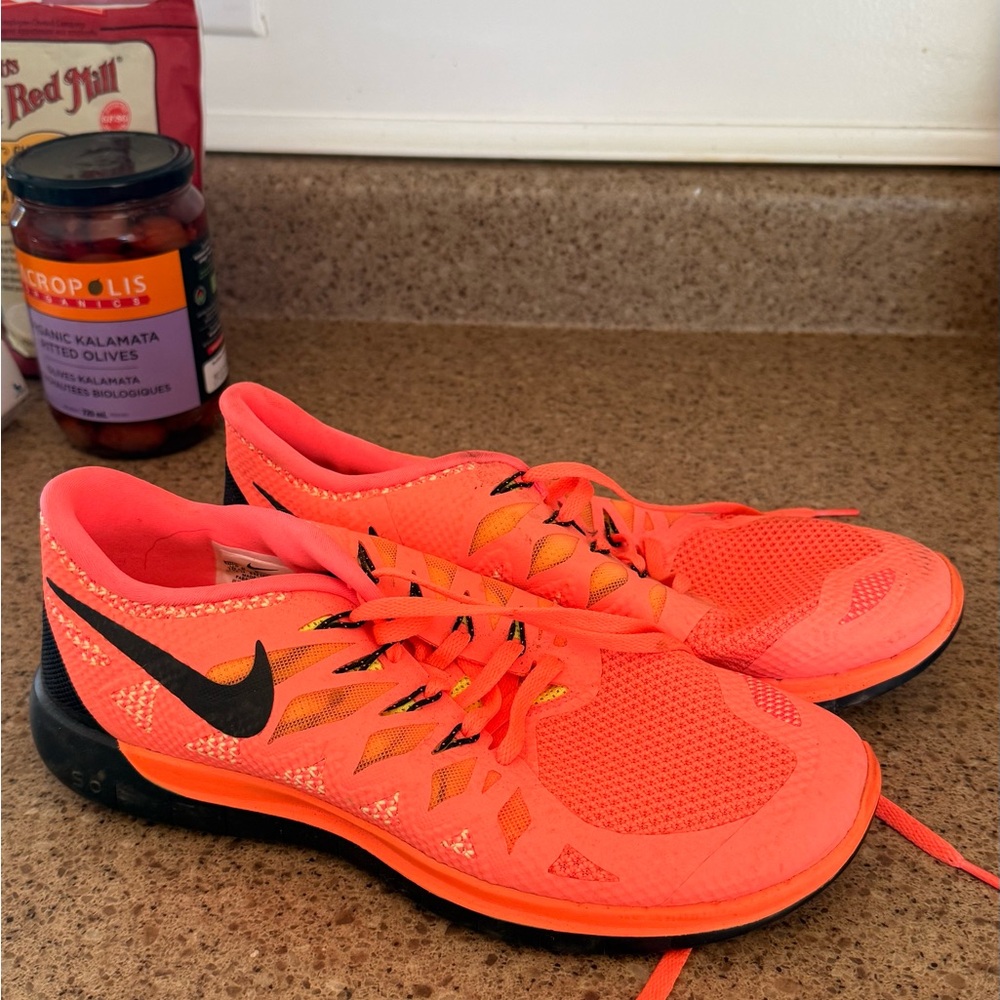Nike Women's Athletic Shoes - Bright Orange and Black